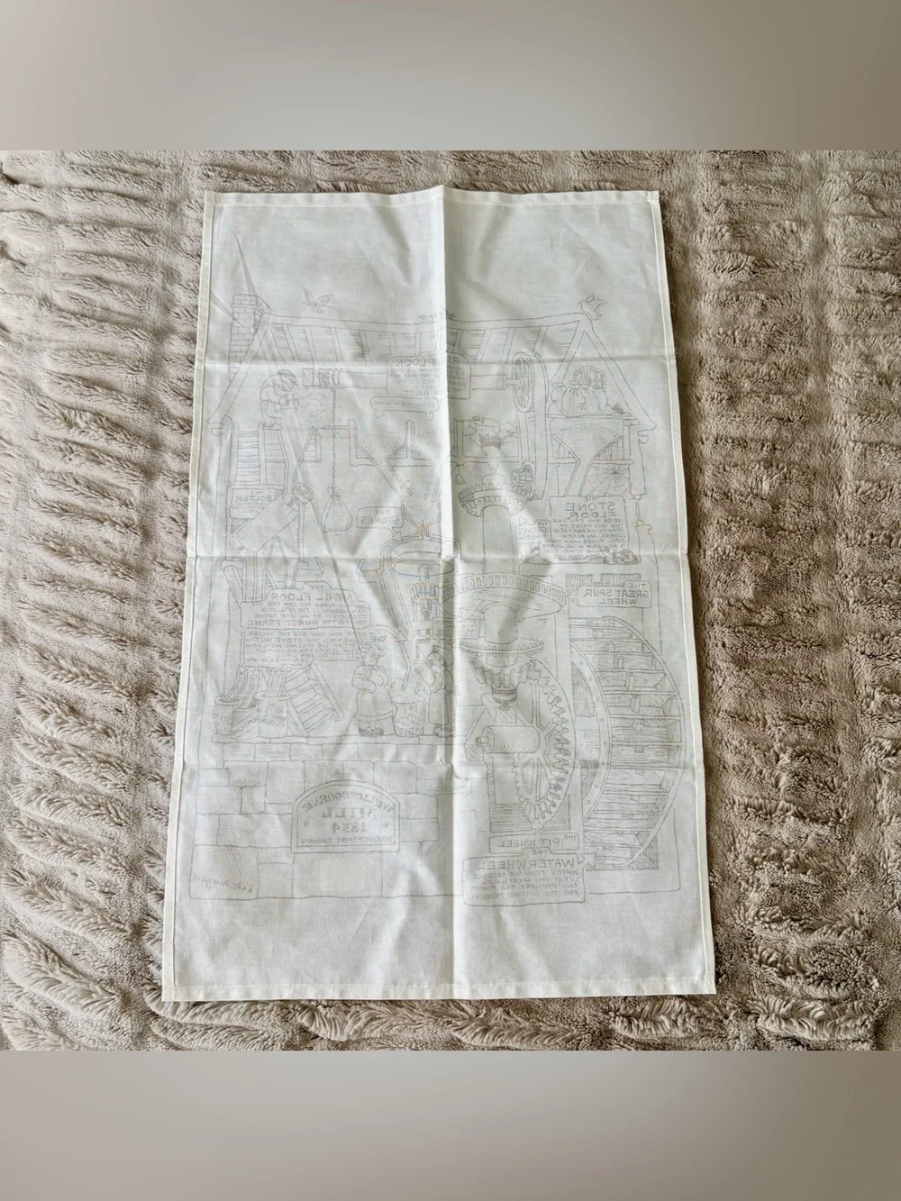NWT Vintage UK Kate Morgan Wellesbourne Mill Tea Towel Cottagecore